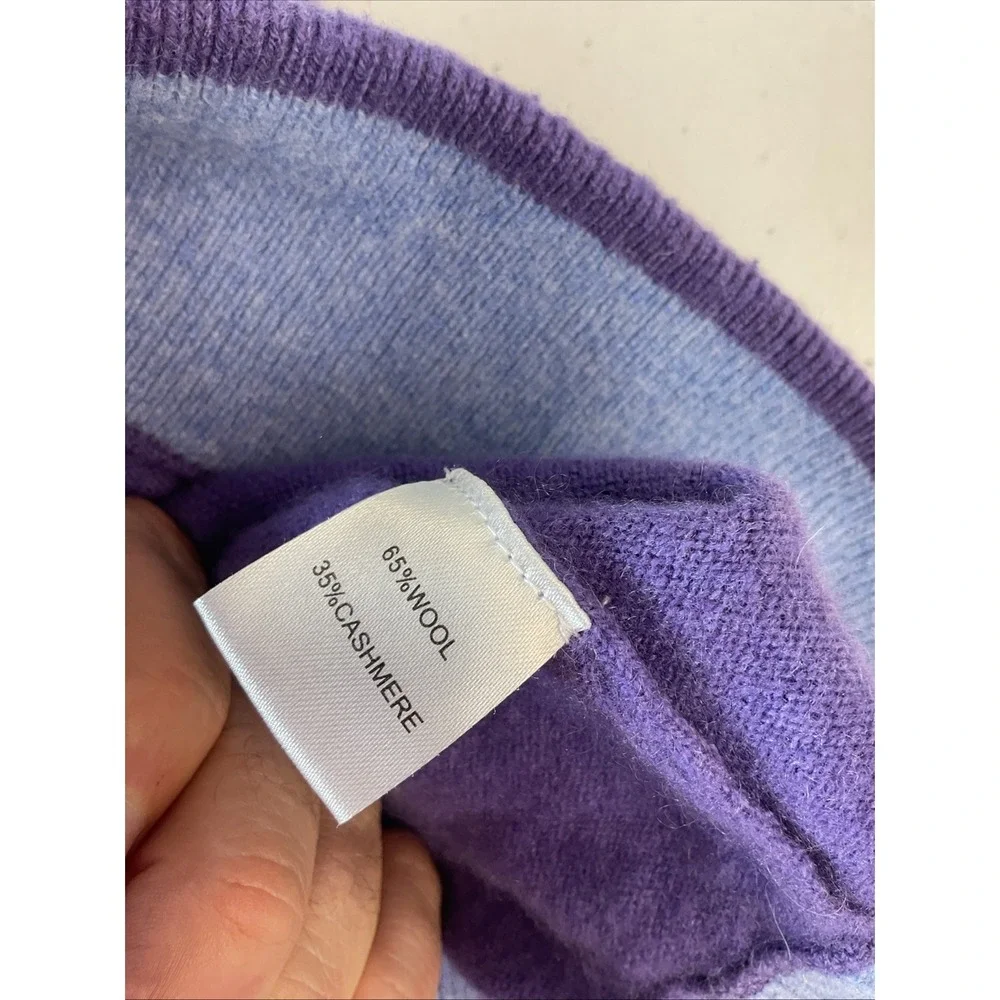 Greyson Womens‎ Purple Wool Cashmere Koko Hoodie Sweater M Golf Casual
